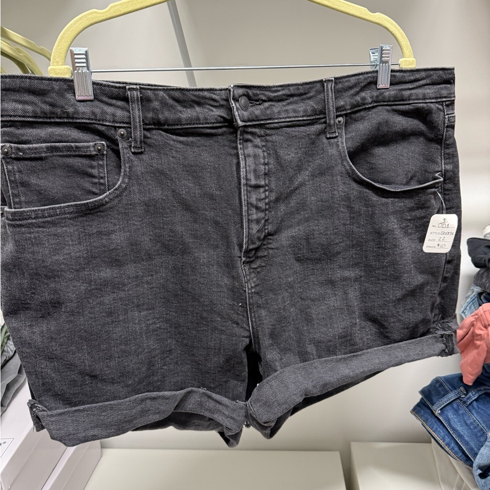 Women's Black Denim Shorts